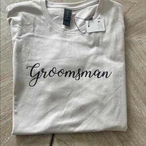 Gildan White Groomsman Short Sleeve Tee